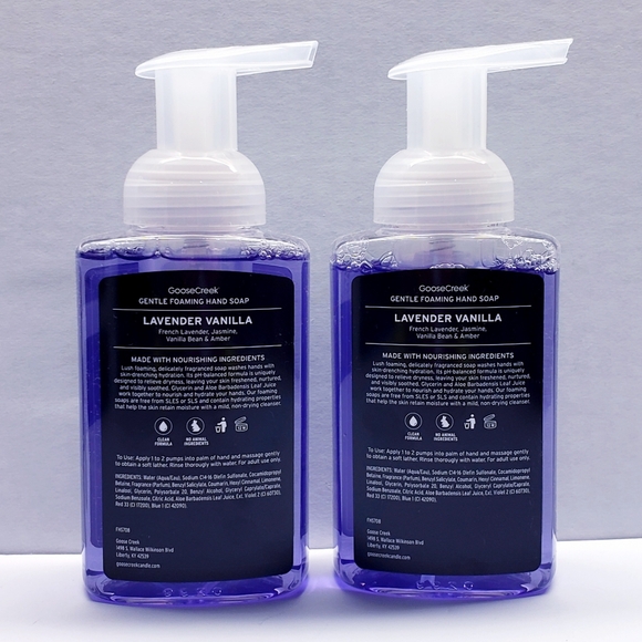 Goose Creek LAVENDER VANILLA Lush Foaming Hand Soap, 9.1 fl oz(2 pack) - Picture 3 of 4